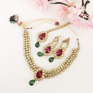 Bollywood Indian Kundan Jewelry Set